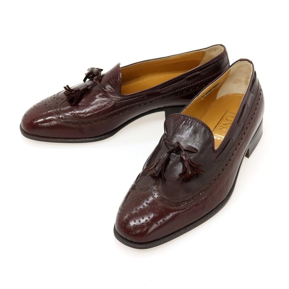 【中古】【未使用】トニーチ TONICI キッドスキン タッセルローファー ダークボルドー【サイズ7】【メンズ】