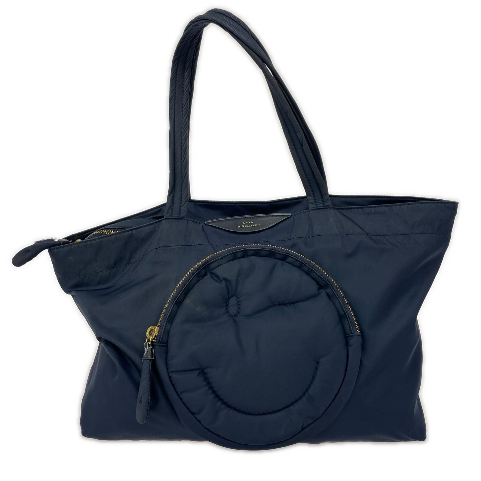 Anya Hindmarch アニヤ・ハインドマーチ MINI CHUBBY WINK トートバッグ/ネイビー系