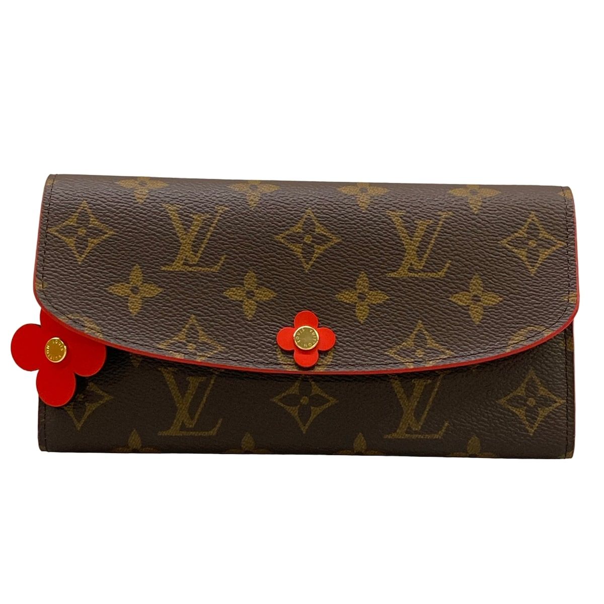 LOUIS VUITTON(ルイヴィトン) 長財布 ブルーミング フラワー・コレクション美品 ポルトフォイユエミリー M62941 ポピーレッド