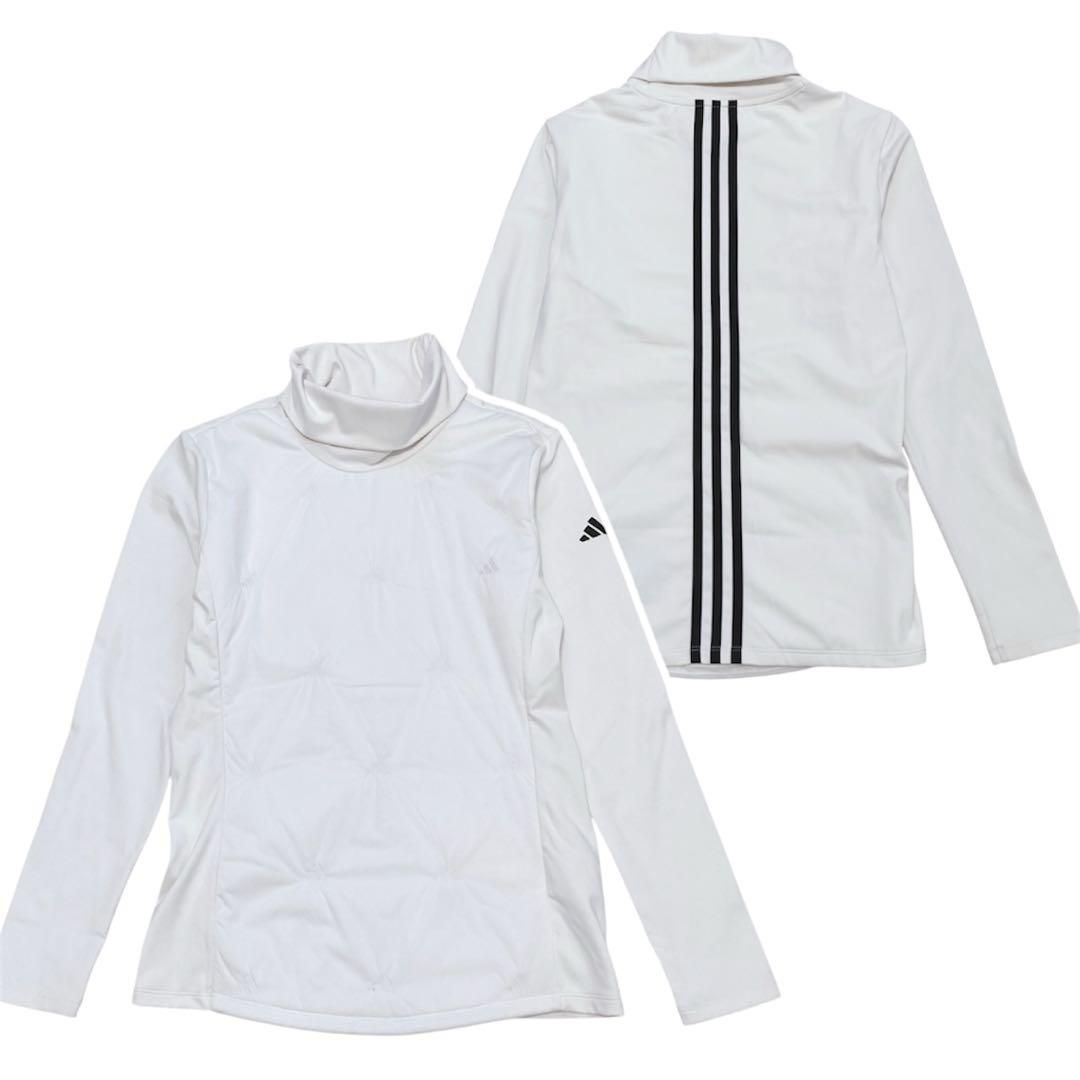 adidas 定価1.2万 キルトコンビネーション タートルネック 保温 M adidas 定価1.2万 キルトコンビネーション タートルネック 保温 M