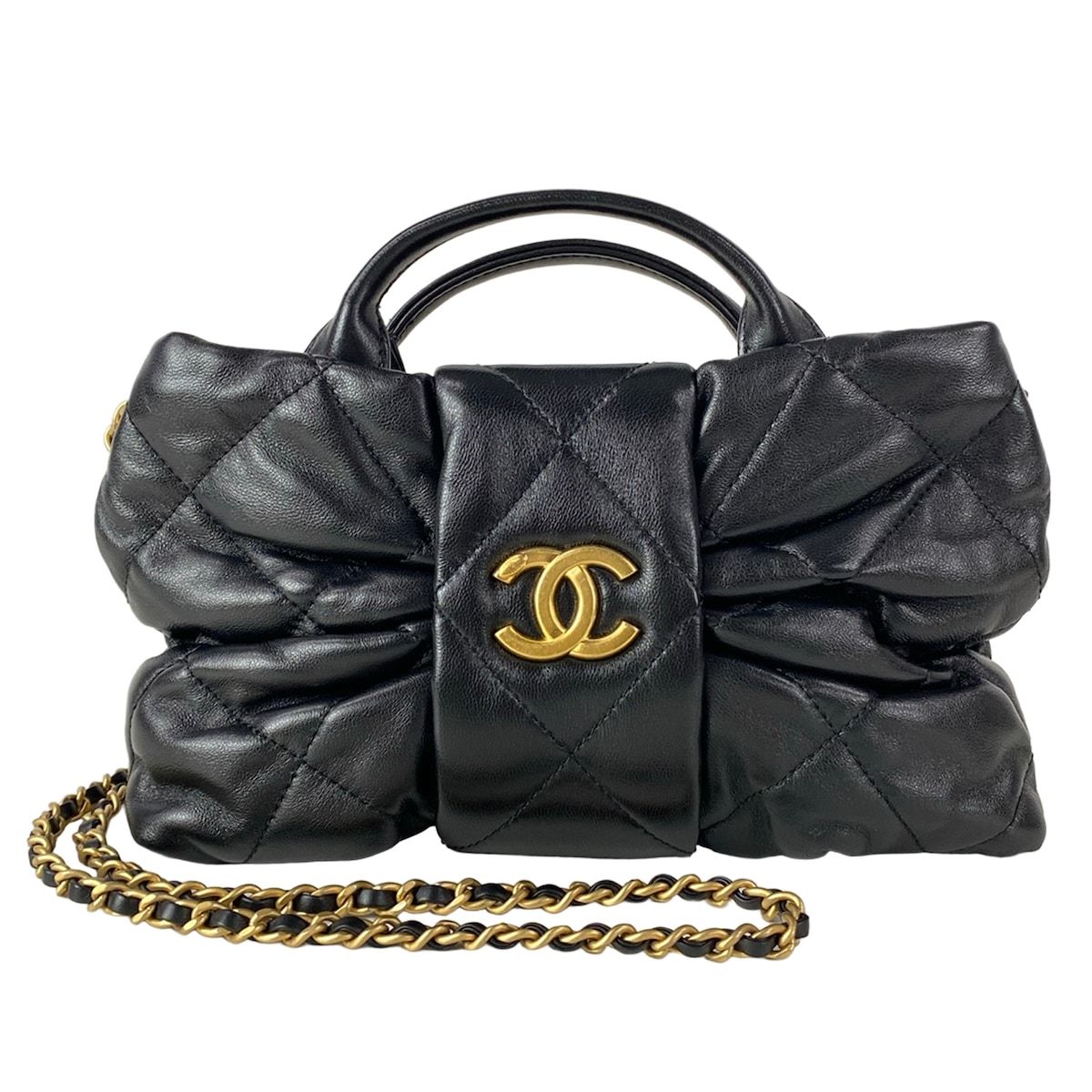 CHANEL(シャネル) ショルダーバッグ マトラッセ AS5849 黒 メタルシリアルプレート/ゴールド金具 ラムスキン 343,440円