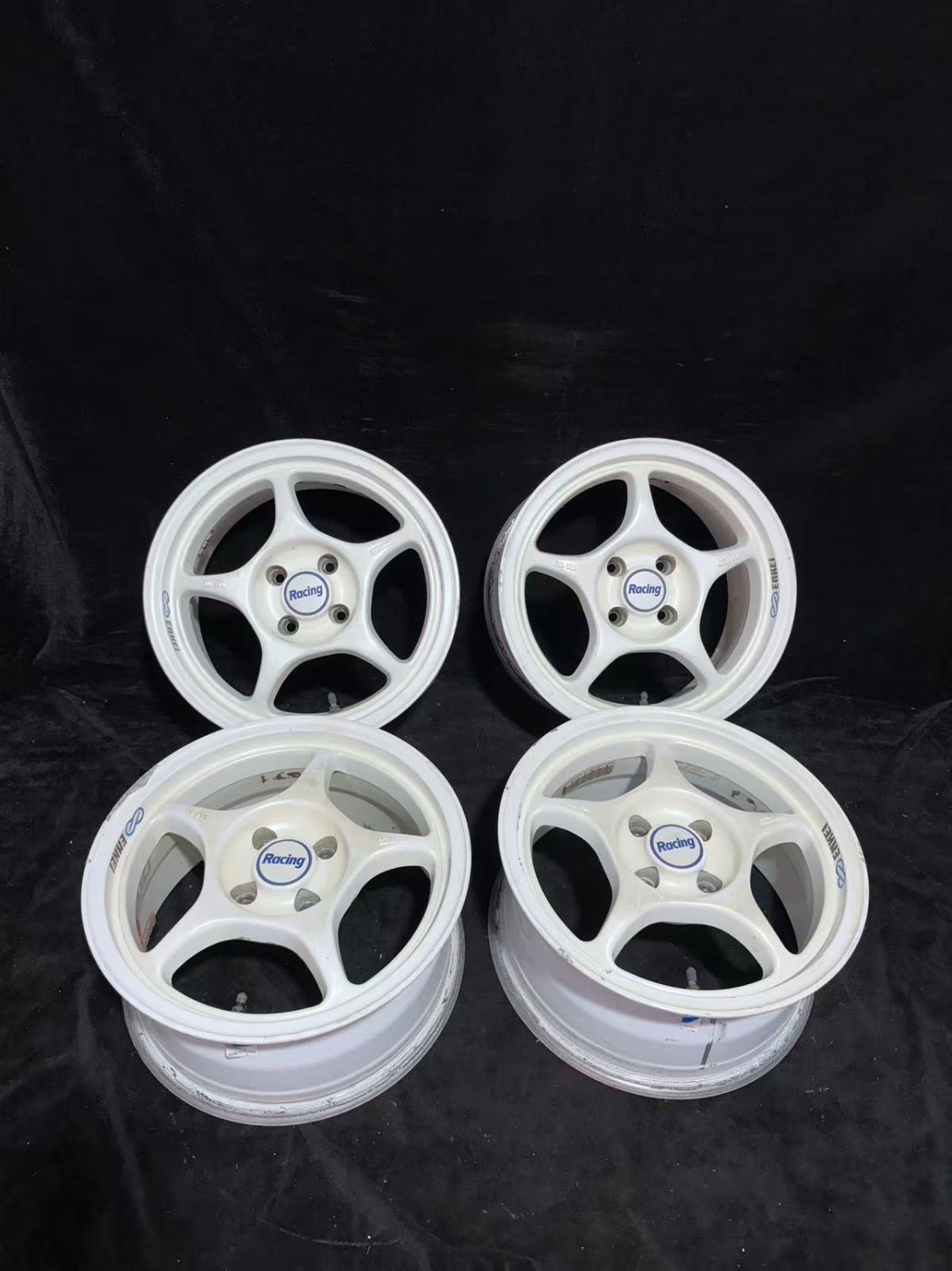 ENKEI 15インチ4本セット　7J PCD100 ハブ72 +35 4穴　日本製　T-331