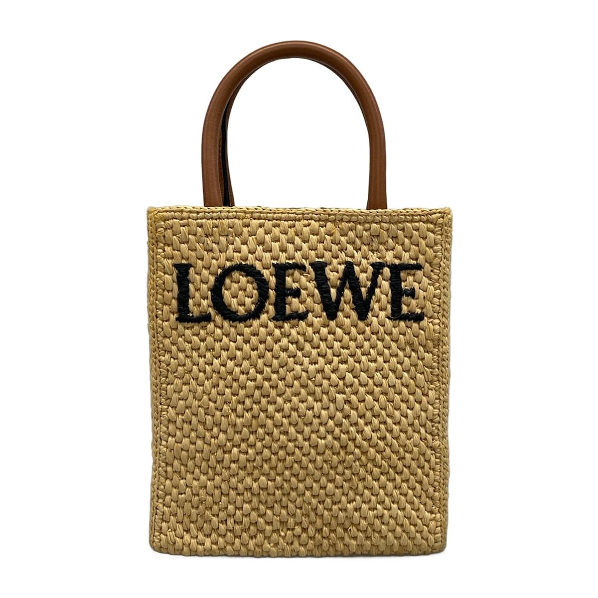 LOEWE(ロエベ) ハンドバッグ スタンダードA5 A563S30X05 ベージュ×黒×ブラウン レザー