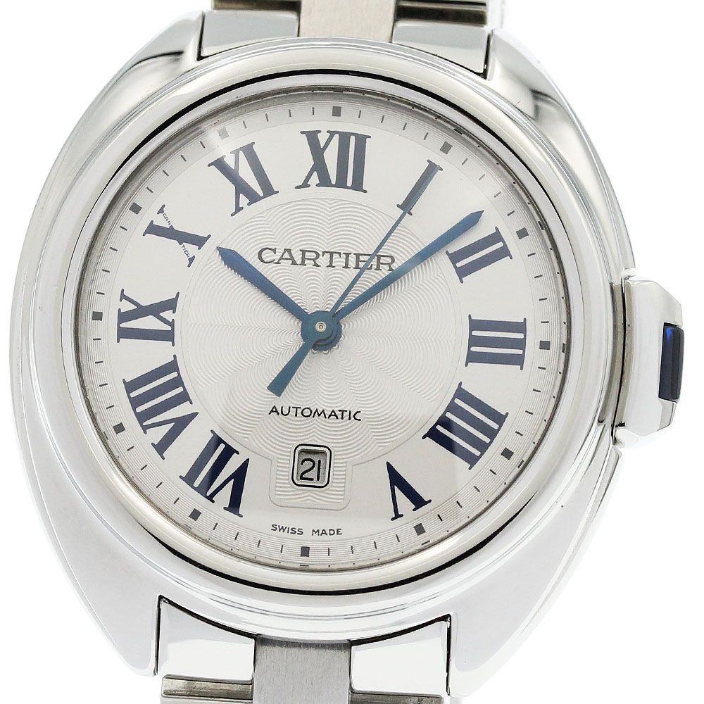 カルティエ CARTIER WSCL0005 クレ ドゥ カルティエ 31ｍｍ デイト 自動巻き レディース 良品 保証書付き_976256