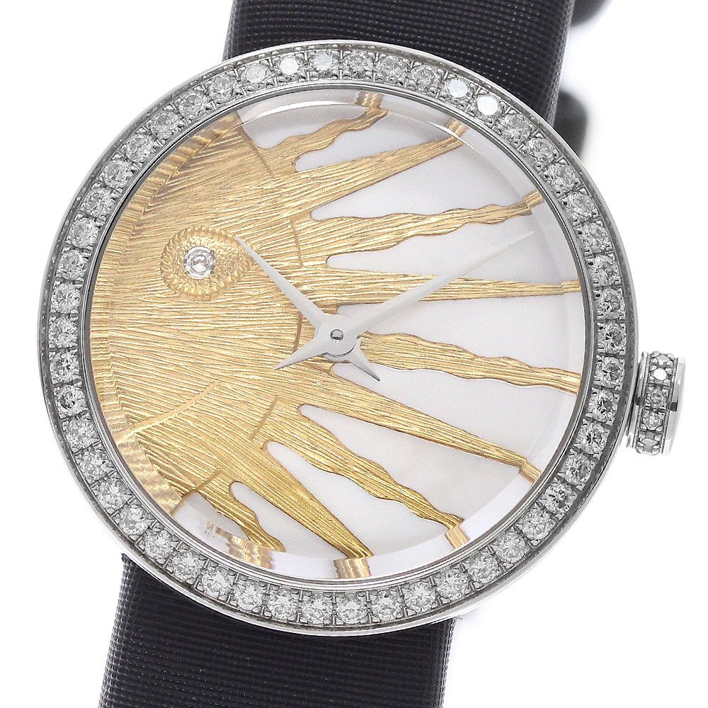 ディオール Dior Cd04711X1001 ラ ディ ドゥ ディオール ローズセレスト ダイヤベゼル クォーツ レディース 美品 _974133 138,750円