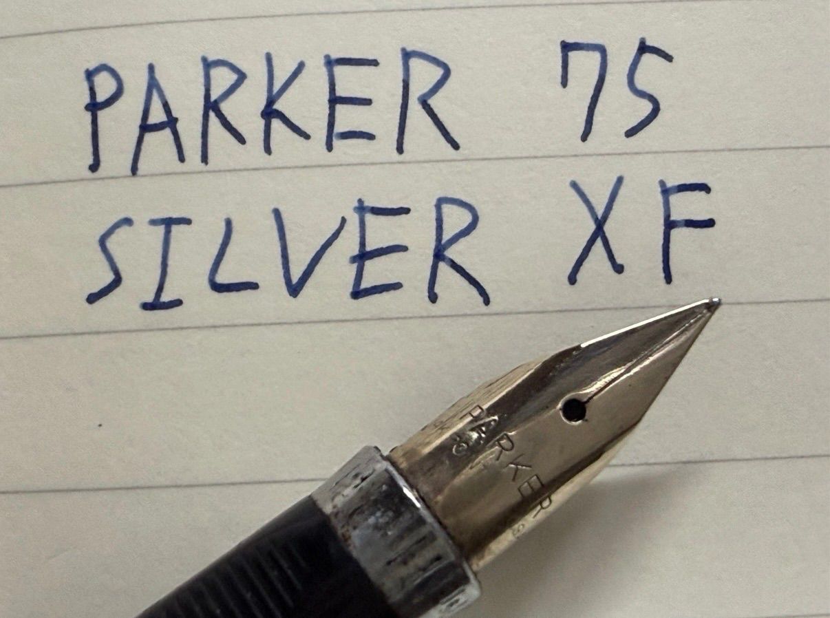 美品 パーカー parker 75 シズレ スターリングシルバー XF 極細字