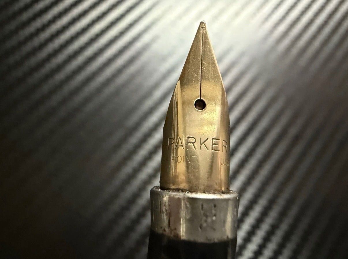 美品 パーカー parker 75 シズレ スターリングシルバー XF 極細字