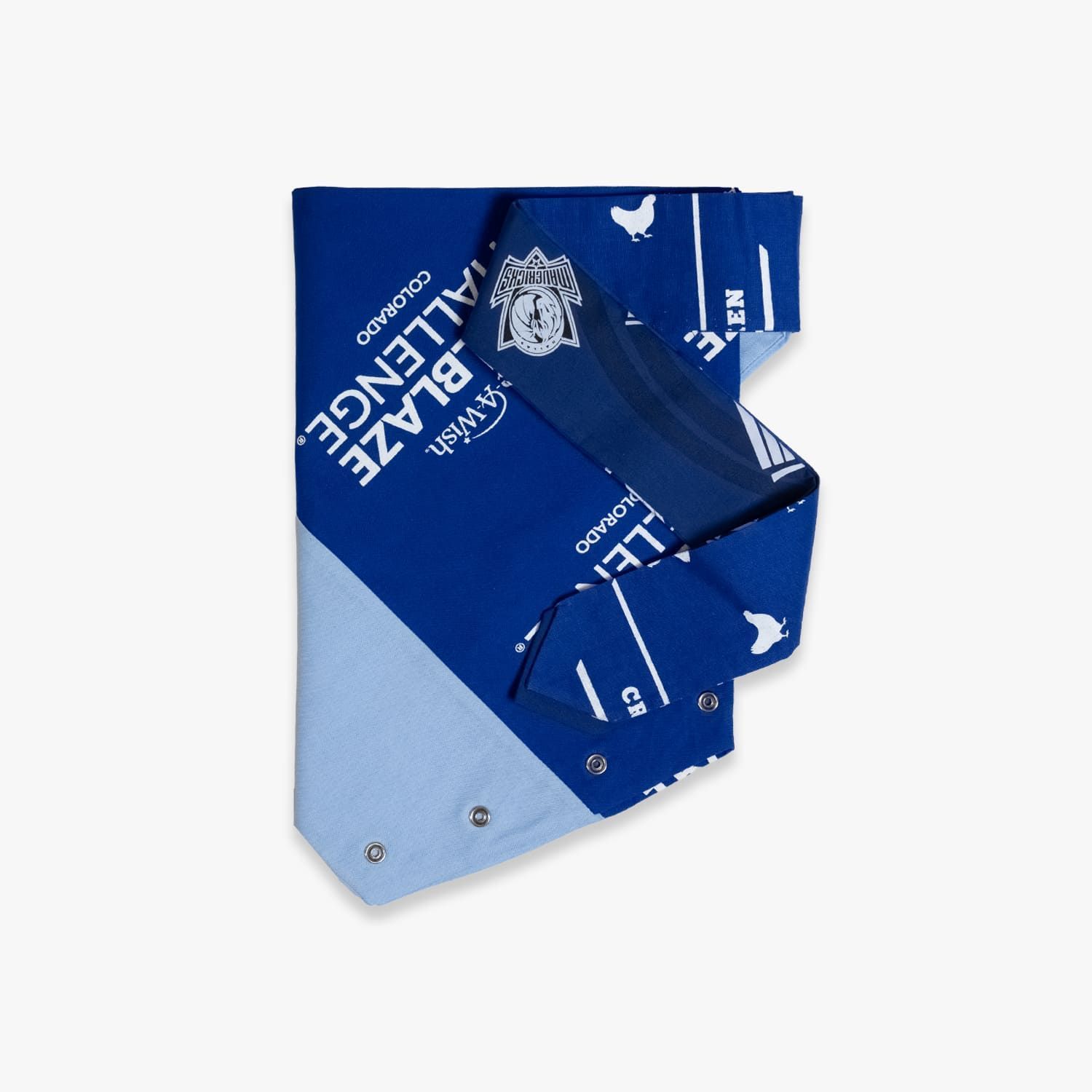 FILME FILLED | BANDANA SCARF (BLUE MULTI) バンダナ スカーフ フード 古着 リメイク ブルー