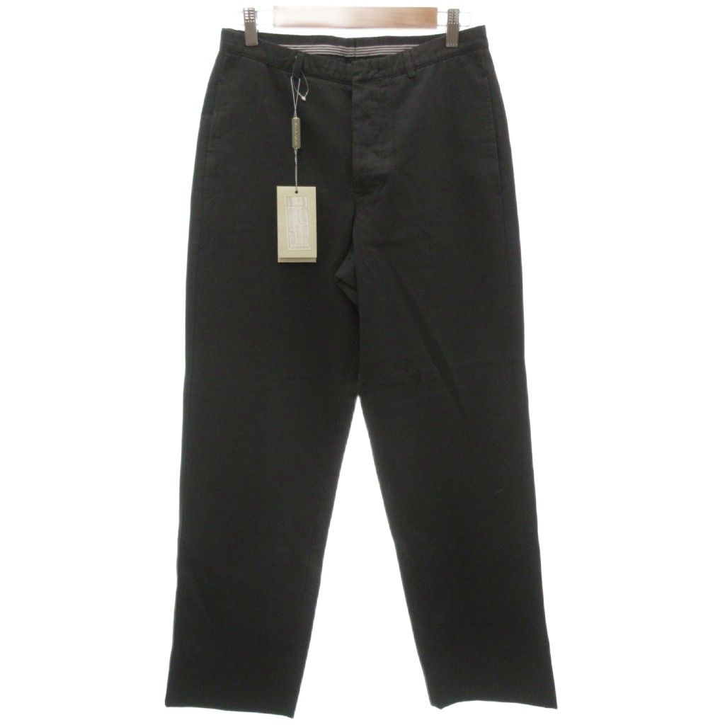 エンポリオアルマーニ EMPORIO ARMANI タグ付き ワークパンツ モールスキン 46 テーパード ボタンフライ チャコールグレー /KB ■ECG007