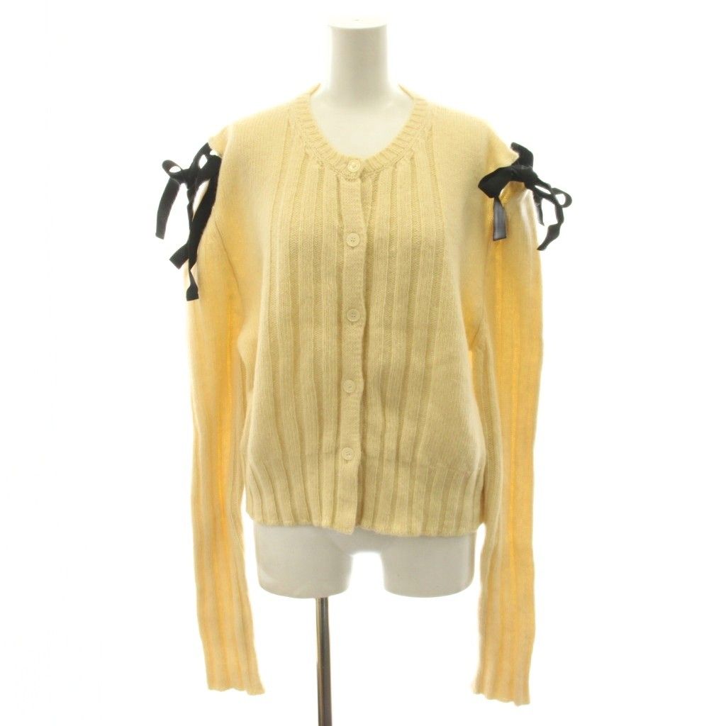 モリー ゴダード molly goddard 24AW CHARLOTTTE CARDIGAN ニットカーディガン 肩リボン ウール M ベージュ /AN 26,585円