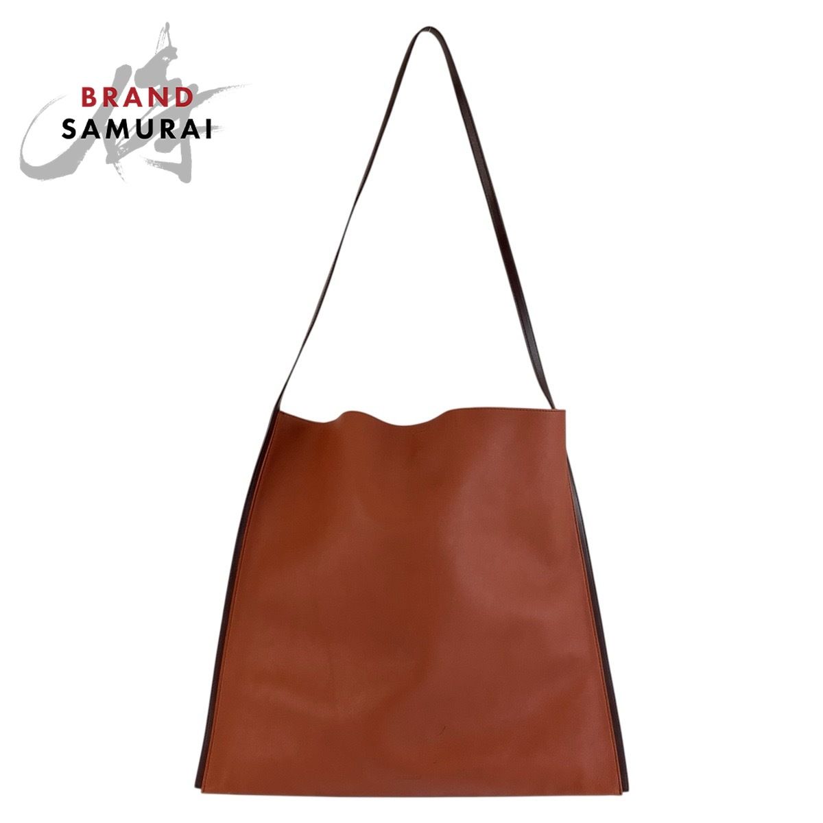 JIL SANDER ジルサンダー ブラウン レザー ショルダーバッグ トート 