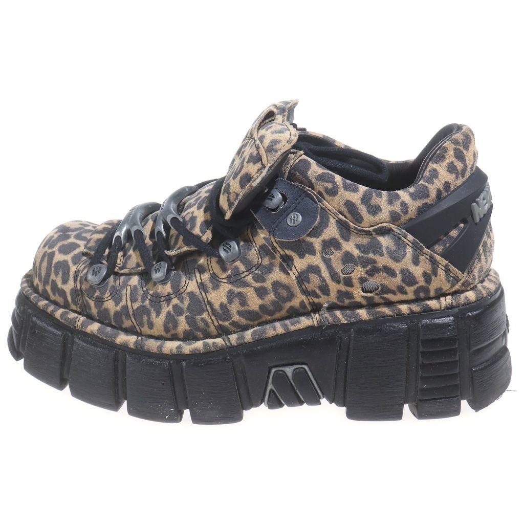 NEW ROCK (New Rock) METALLIC LEOPARD THICK SOLE SNEAKERS M-120N-C31 BROWN