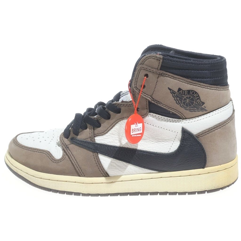 NIKE (ナイキ) ×TRAVIS SCOTT AIR JORDAN 1 RETRO HIGH OG TS SP CD4487-100 トラヴィススコット エアジョーダン レトロ ハイカットスニーカー ブラウン US8.5/26.5cm 63,525円
