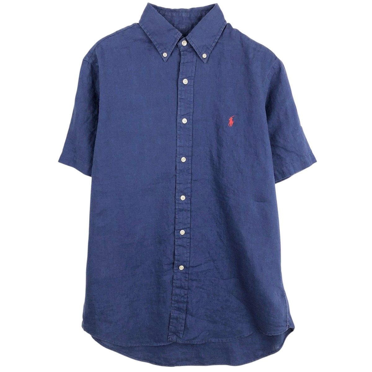 古着 ラルフローレン Ralph Lauren 半袖 リネン ボタンダウンシャツ メンズM相当/eaa665310 6,019円