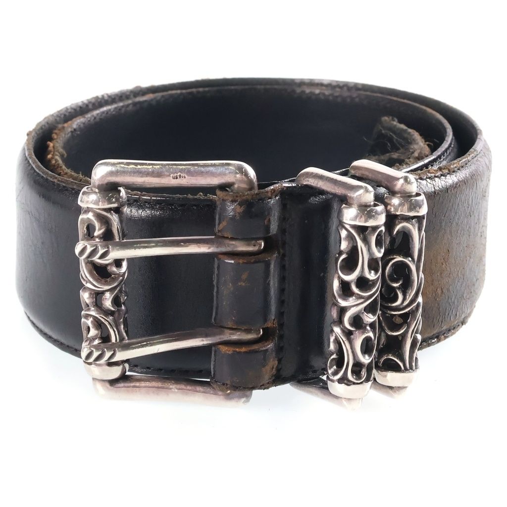 CHROME HEARTS (クロムハーツ) BLT ROLLER 3PC1.5 1.5inch ダブルピン 3PCローラー レザーベルト -