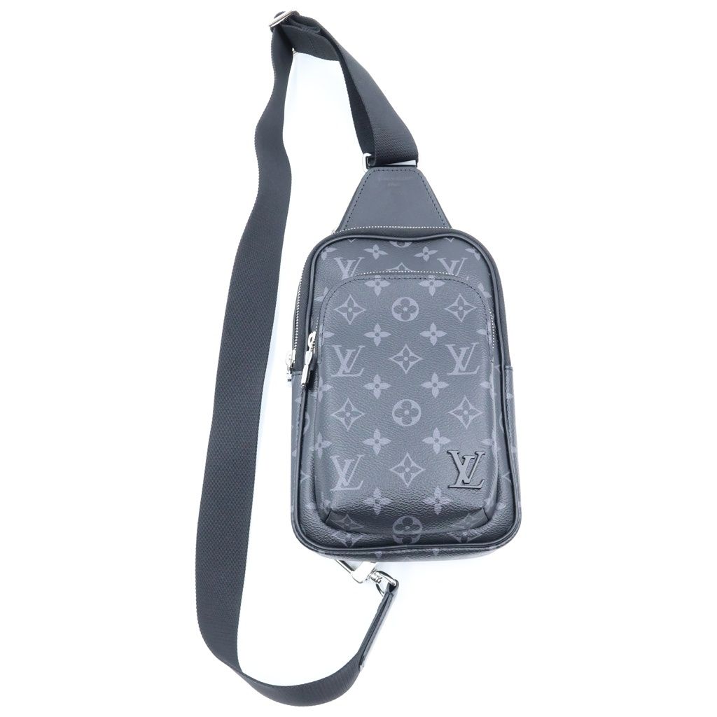 LOUIS VUITTON (ルイヴィトン) モノグラムエクリプス アヴェニュー スリングバッグPM ショルダーバッグ ボディバッグ ブラック PVC×レザー M47137