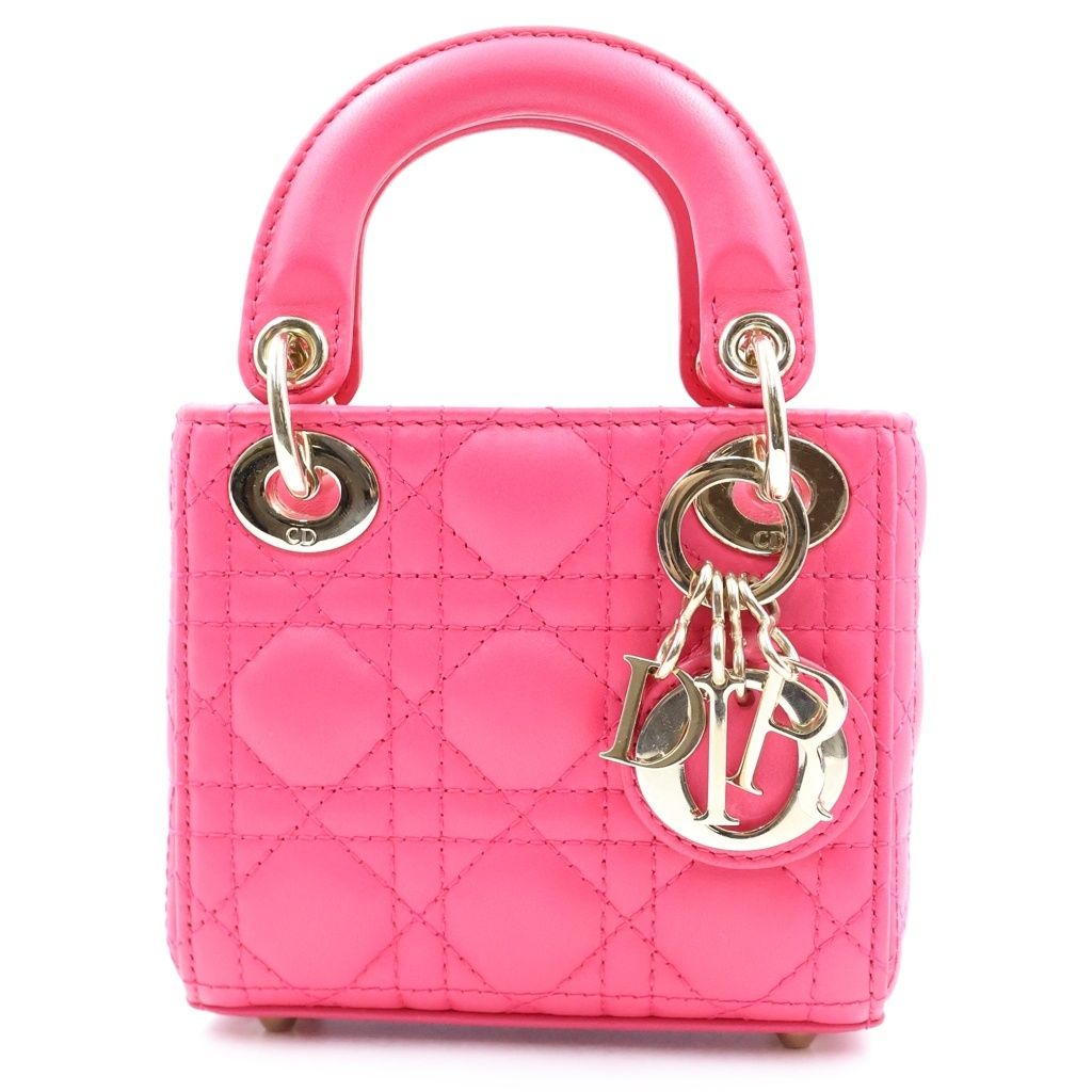 Christian Dior ビーディオール ピンク 2way ショルダーバッグ Christian Dior (クリスチャンディオール) レディディオール マイクロ