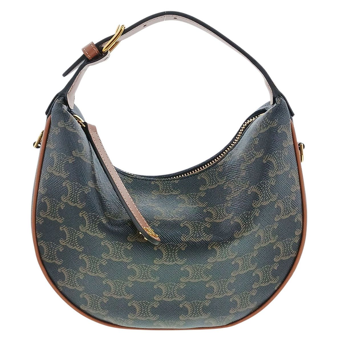 CELINE セリーヌ ティーン ルル トリオンフキャンバス ショルダーバッグ 120722FQM.04LU レディース PVC ブラウン 中古