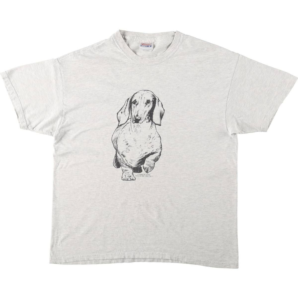 古着 90~00年代 ヘインズ Hanes BEEFY-T 犬柄 アニマルTシャツ メンズL相当/eaa667332 5,936円