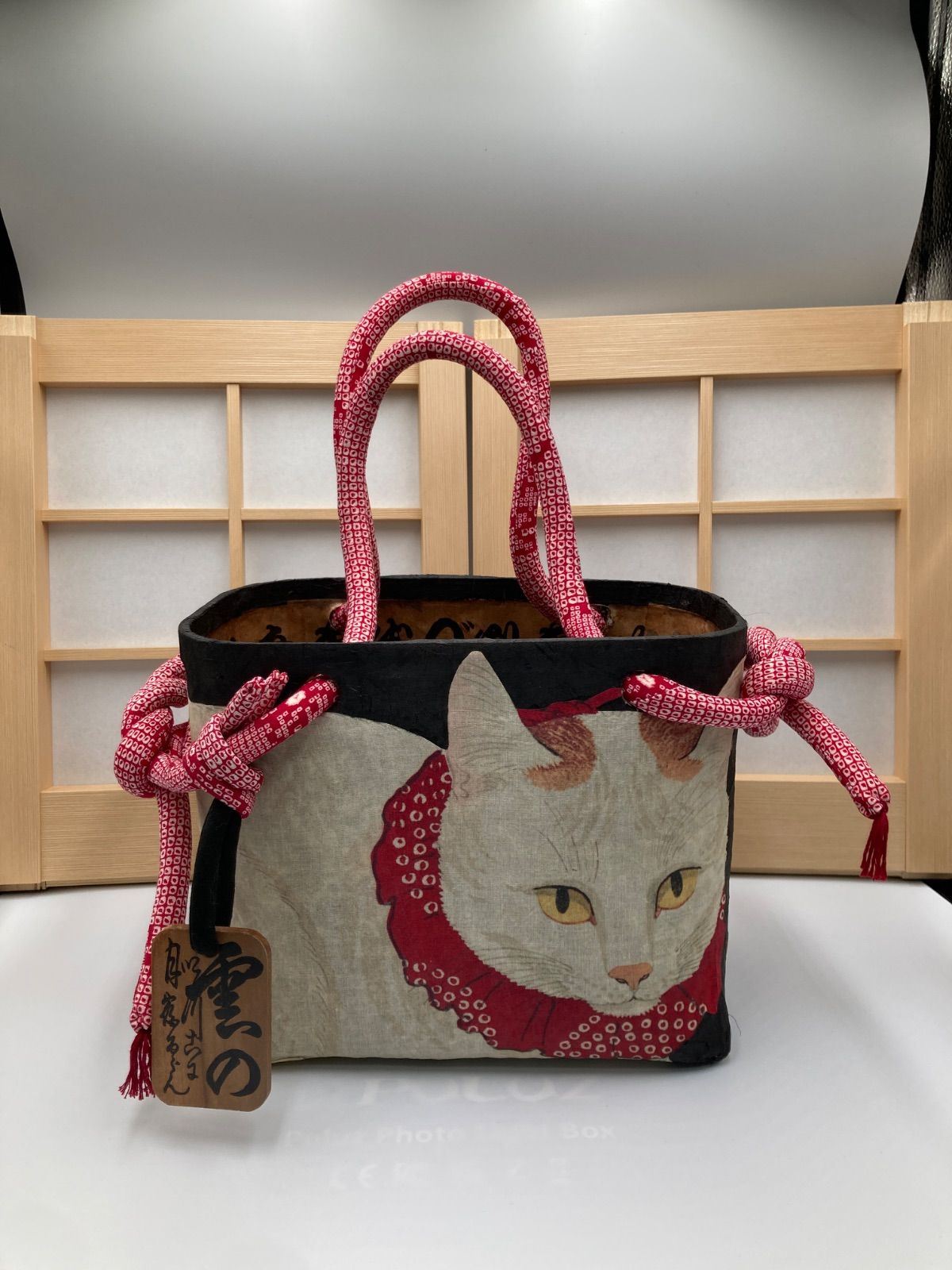 ジャパニーズアートバッグ（一閑張りバッグ　No119)