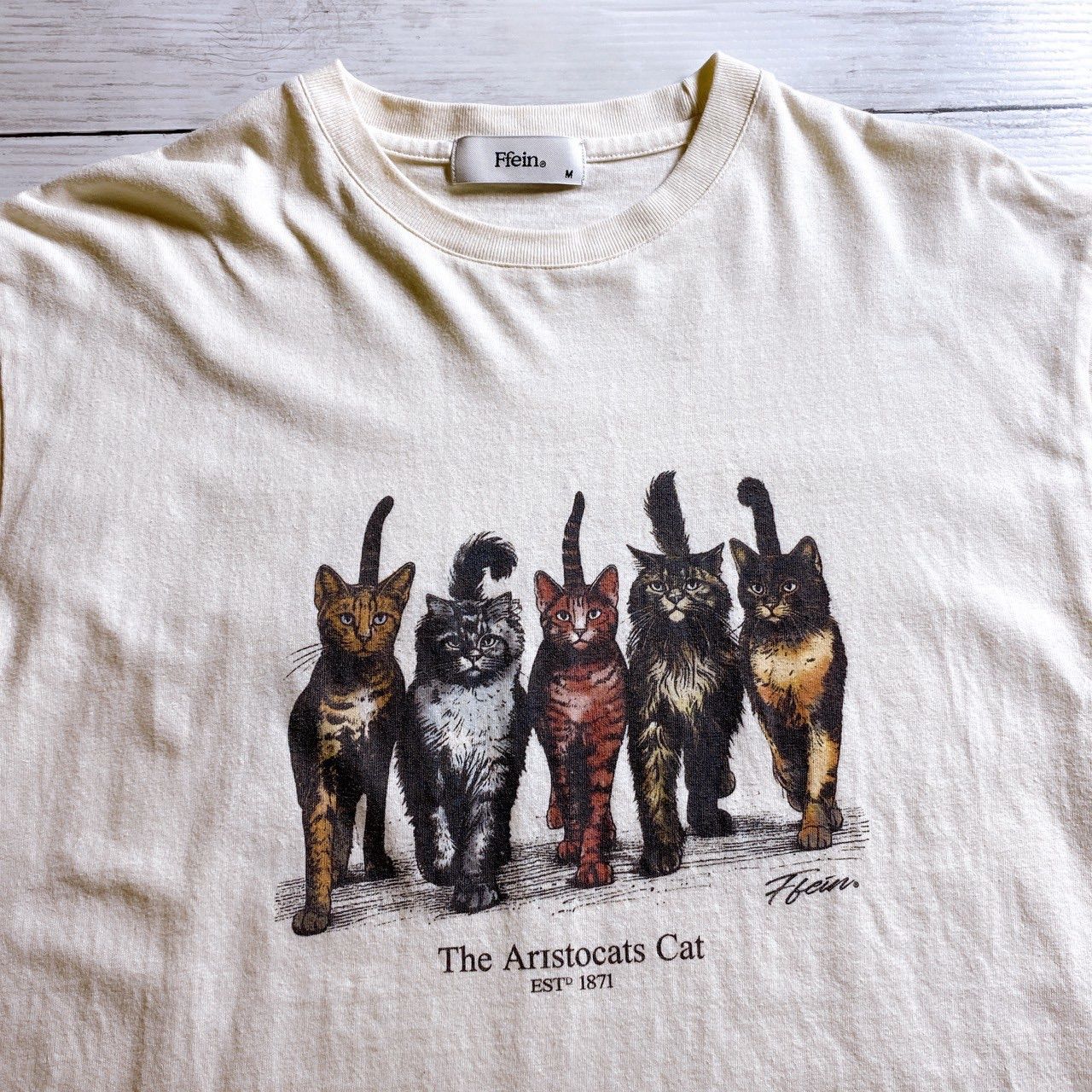あいみょん着用】Ffein. T-shirt フェイン アイボリー 猫 キャット