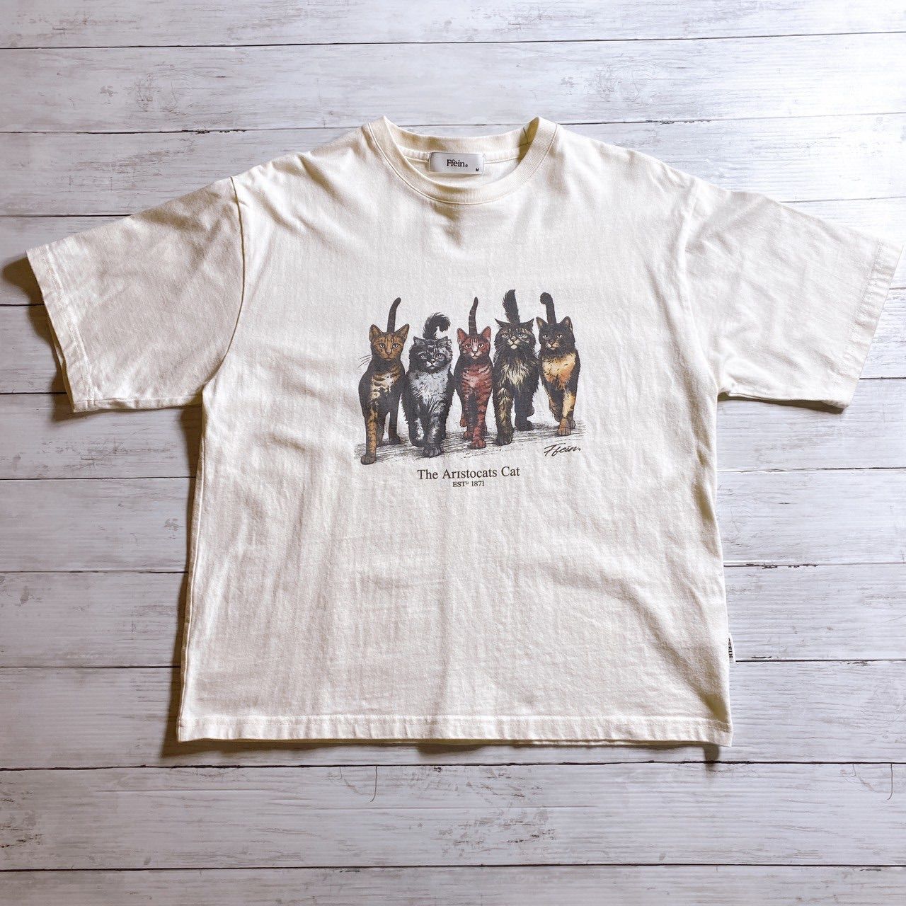 あいみょん着用】Ffein. T-shirt フェイン アイボリー 猫 キャット