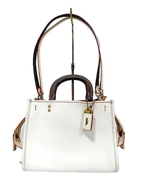 【中古】COACH　コーチ　バッグ　54536　Rogue 25 Handbag Tote 54536 White　※チャーム欠品あり。＿s25＿セルモアから出品＿s-0308-r25
