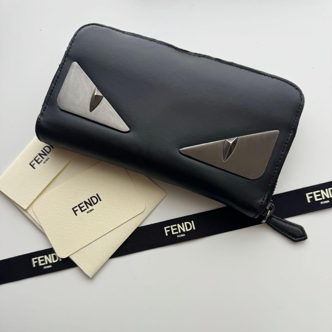 【限定価格】 FENDI フェンディ モンスター ラウンドファスナー 長財布