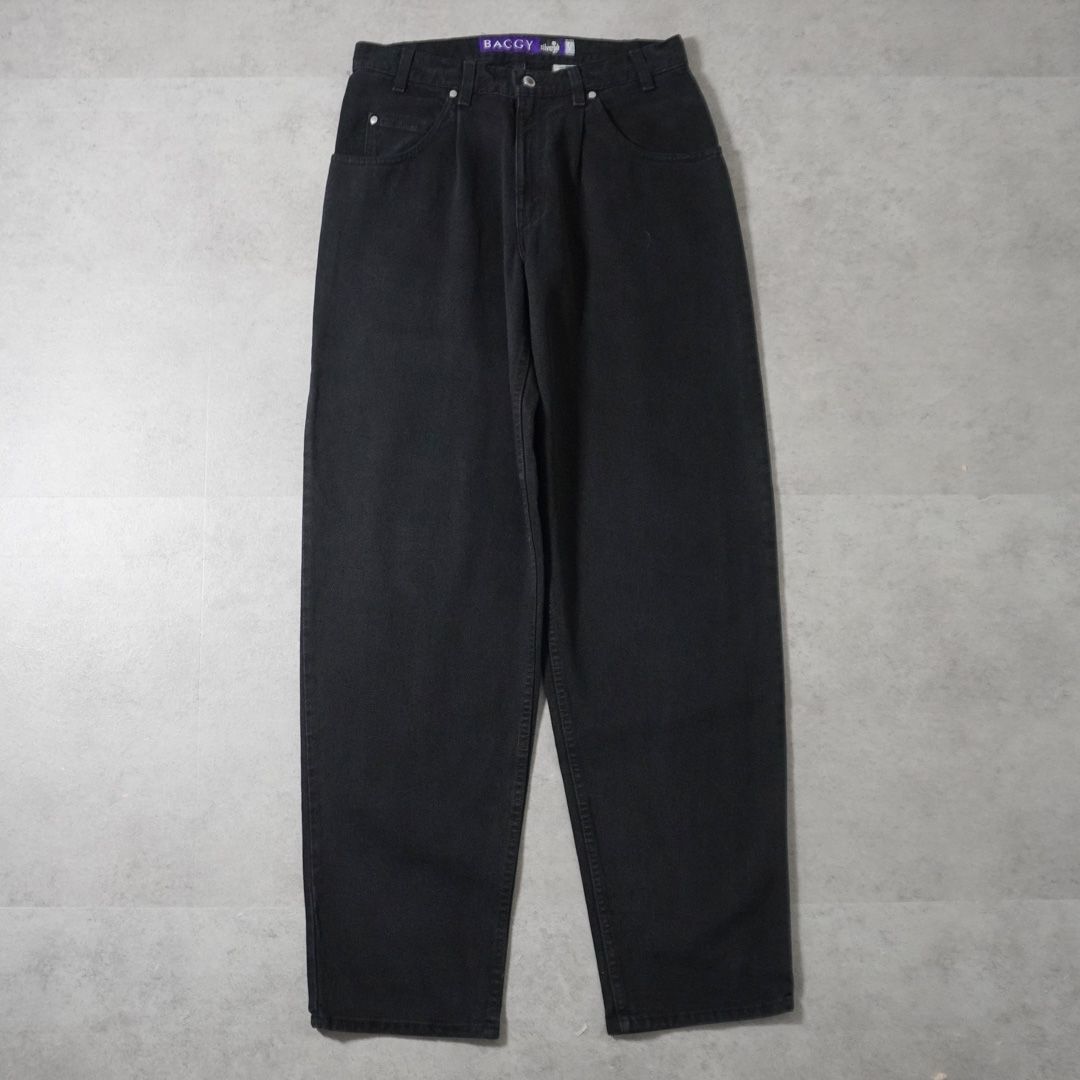 Levi's silverTab BAGGY black リーバイス シルバータブ バギー スーパーブラック 黒 90s 90's USA製 ジーンズ デニム W33L34 ワンタック ヴィンテージ アーカイブ vintage SILVER TAB