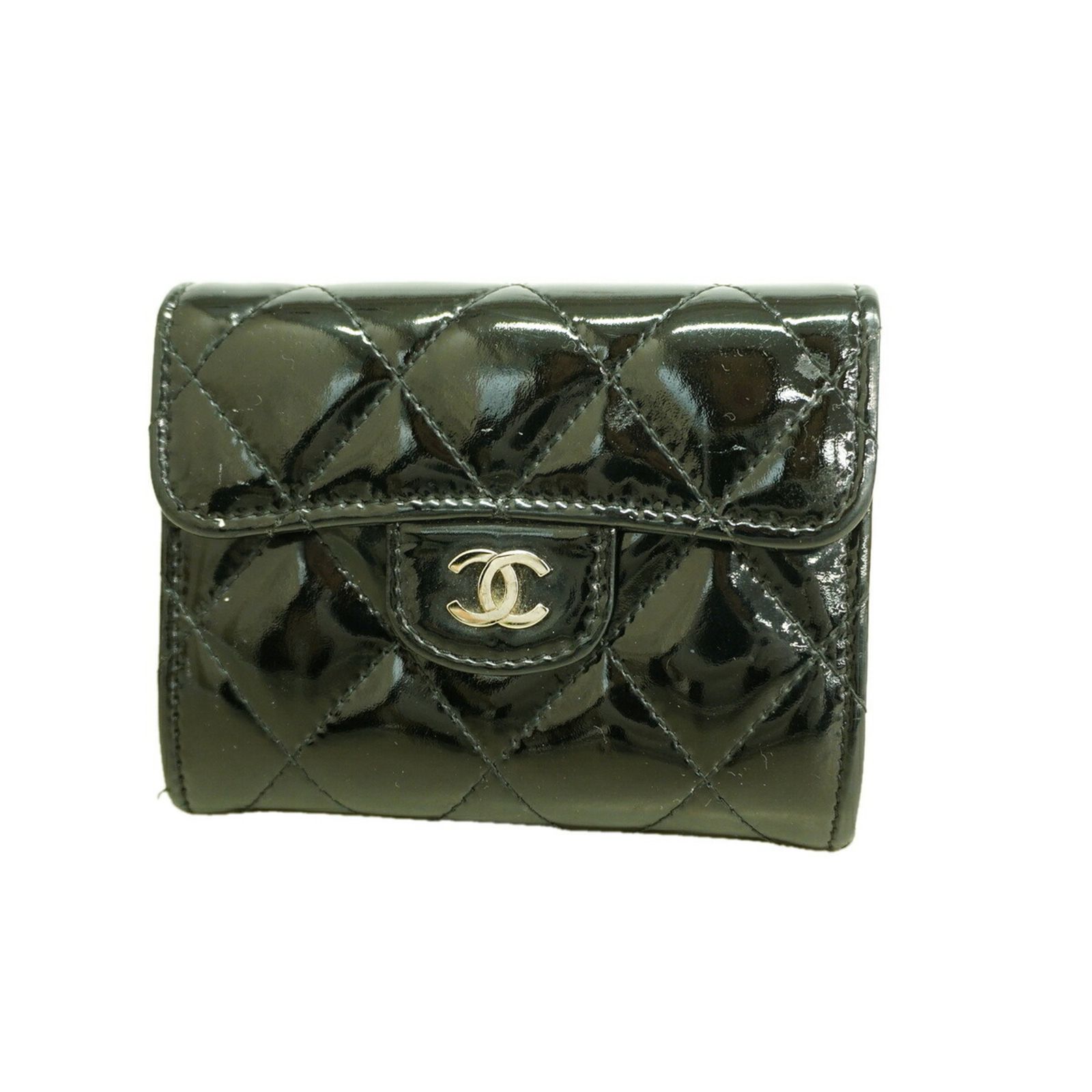 シャネル(Chanel) シャネル 名刺入れ・カードケース マトラッセ パテントレザー ブラック レディース P3345144