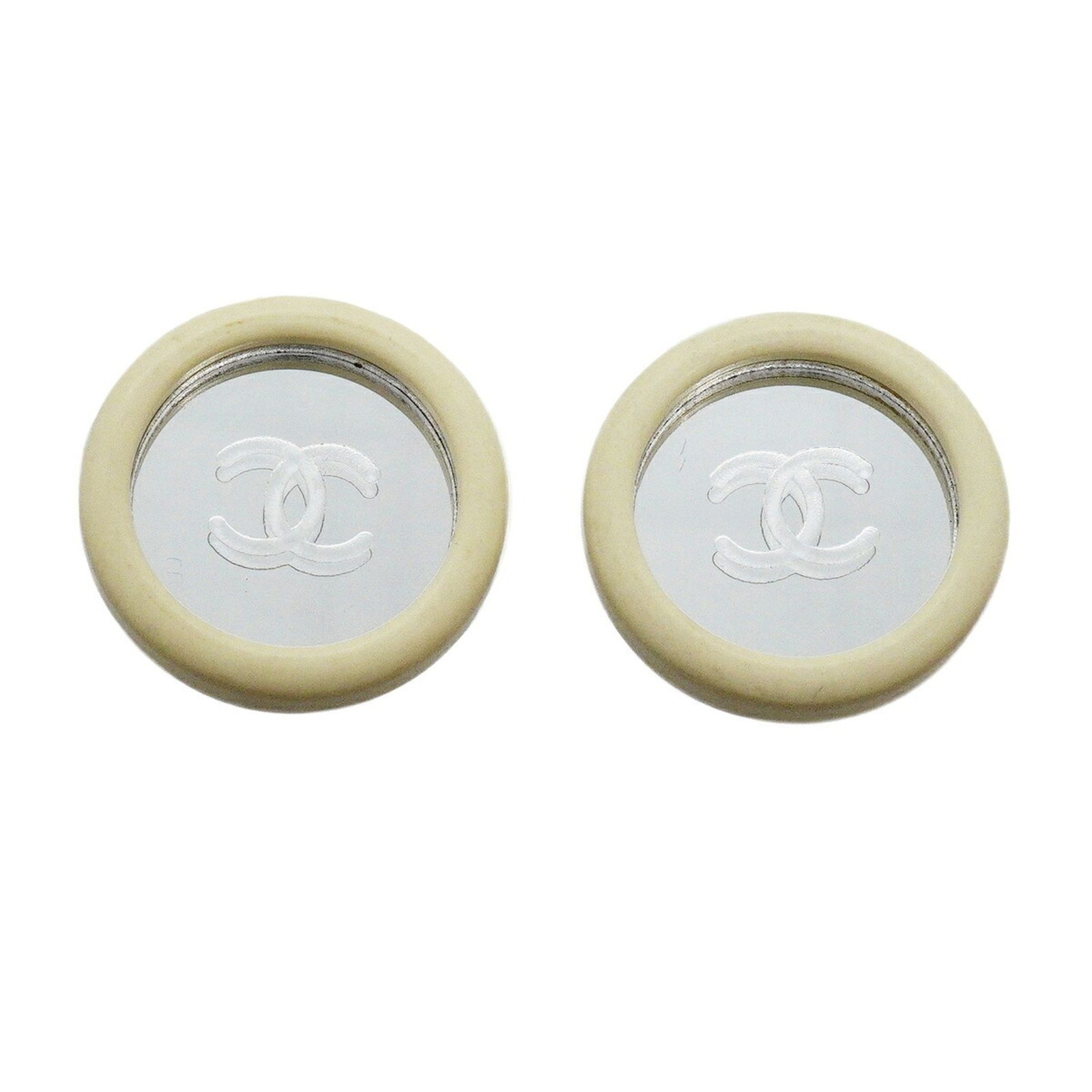 シャネル(Chanel) シャネル イヤリング ココマーク ミラー サークル プラスチック GPメッキ ゴールド ホワイトレディース P3302450 31,970円