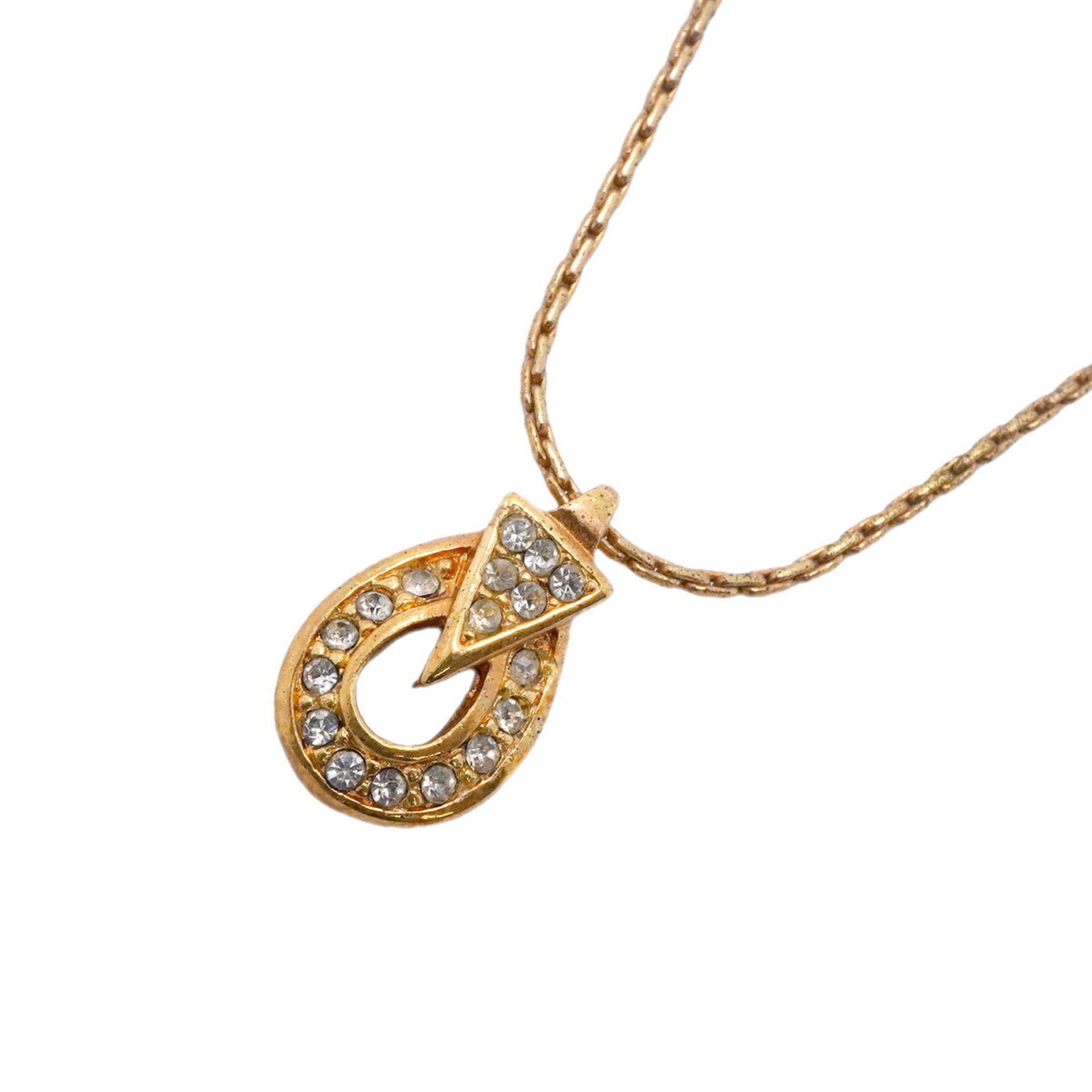 クリスチャン・ディオール(Christian Dior) クリスチャンディオール ネックレス GPメッキ ラインストーン ゴールドレディース P3258719