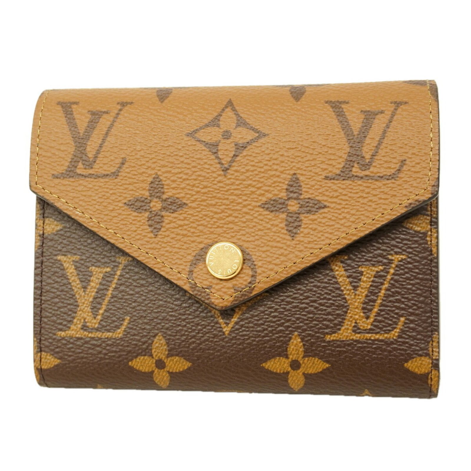 ルイ・ヴィトン(Louis Vuitton) ルイ・ヴィトン 三つ折り財布 モノグラム・リバース ポルトフォイユヴィクトリーヌ M81557 ブラウンレディース P3374508