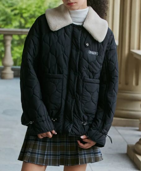 ROLAROLA ロラロラ 퀄팅 ジャケット (JP-21502) DETACHABLE QUILTING JACKET BLACK