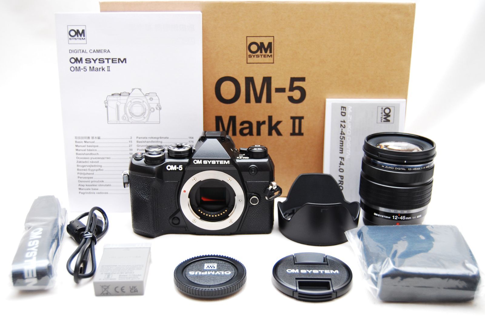 ★極上美品　ショット数６６６回　OM-5 Mark II 12-45mm F4.0 PRO レンズキット ブラック★