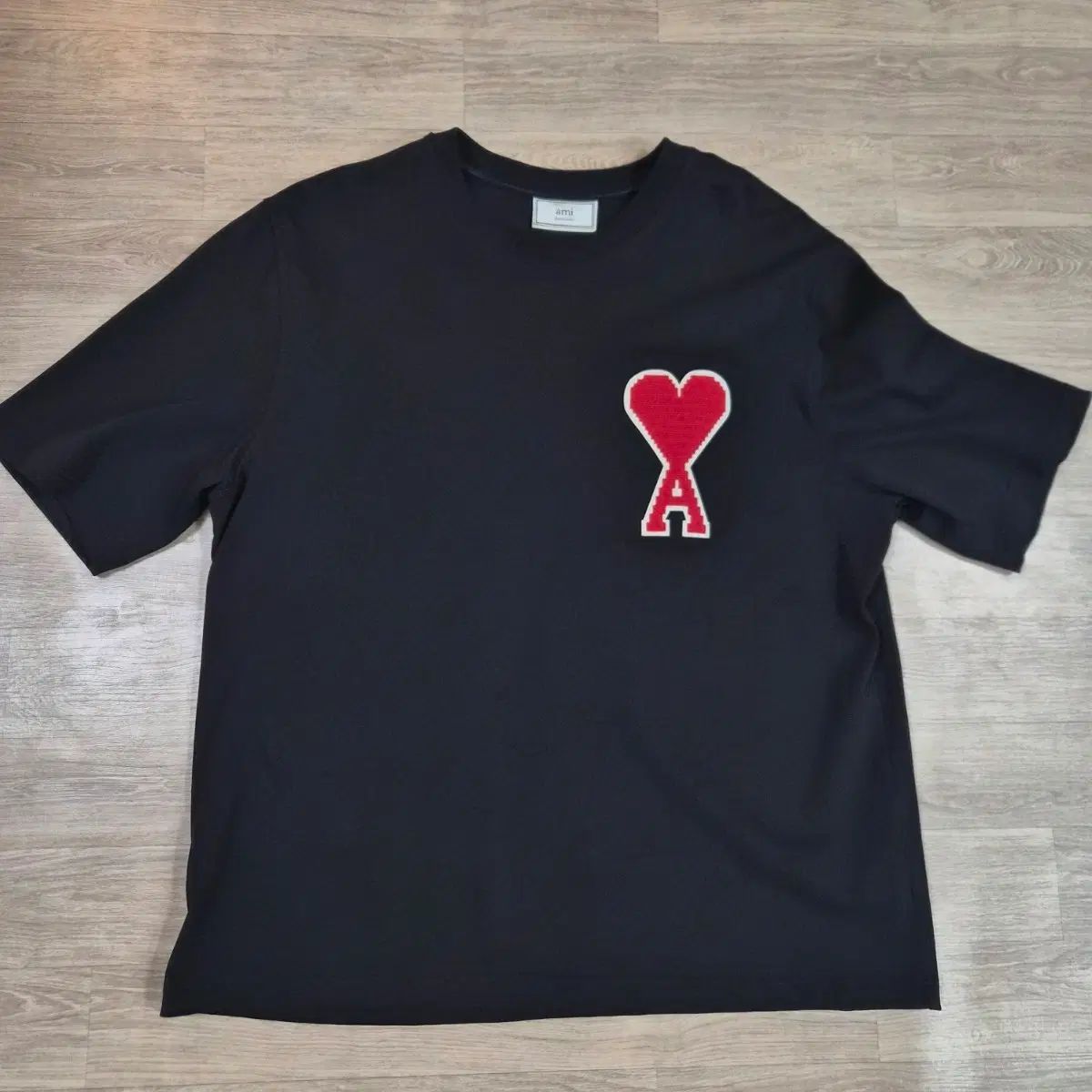 アミハート ビックロゴ 半袖 XL ブラック