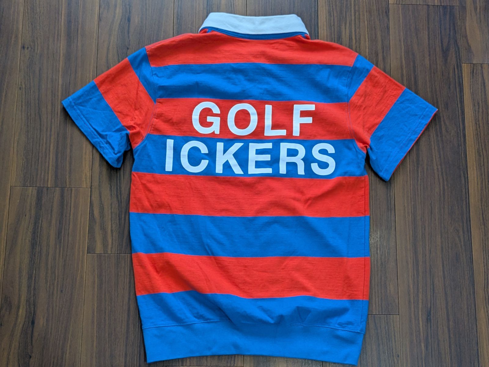 GOLFICKERS ボーダー ポロシャツ M Golfickers ゴルフィッカーズ ポロシャツ M ボーダー ゴルフウェア