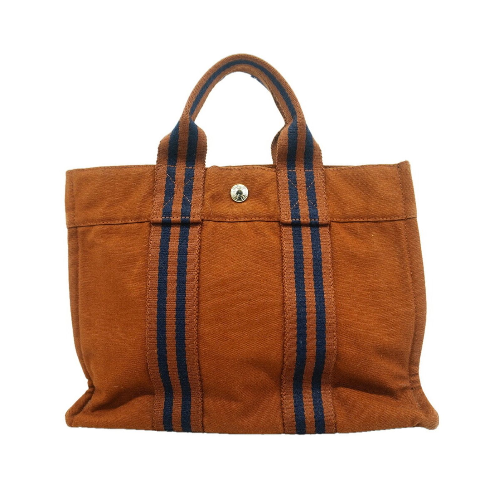エルメス(Hermes) エルメス ハンドバッグ フールトゥPM キャンバス ブラウン メンズ レディース P3362608