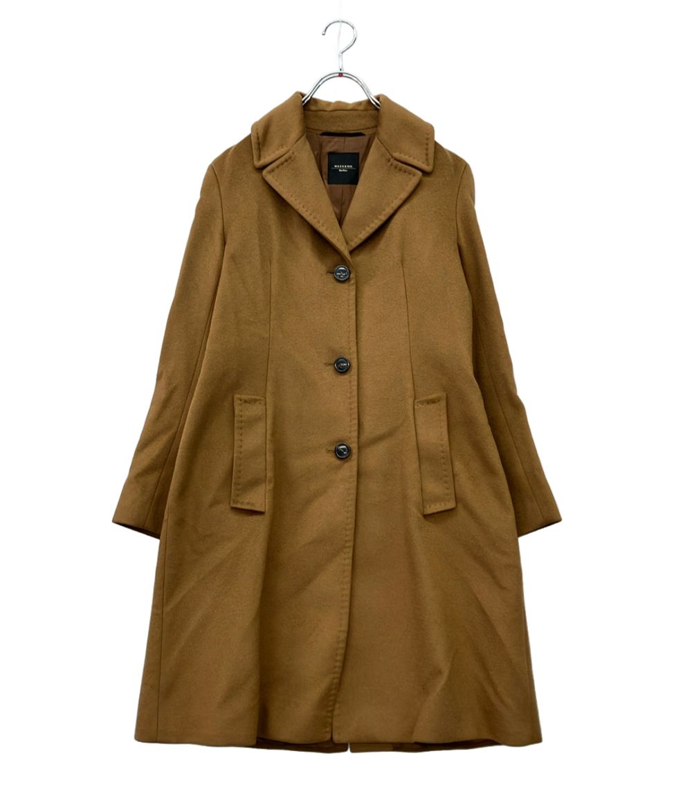 ウィークエンド マックスマーラ チェスターコート ロングコート ウール ボタン キャメル 20AW 501607036 レディース SIZE 40 (M) WEEKEND Max Mara