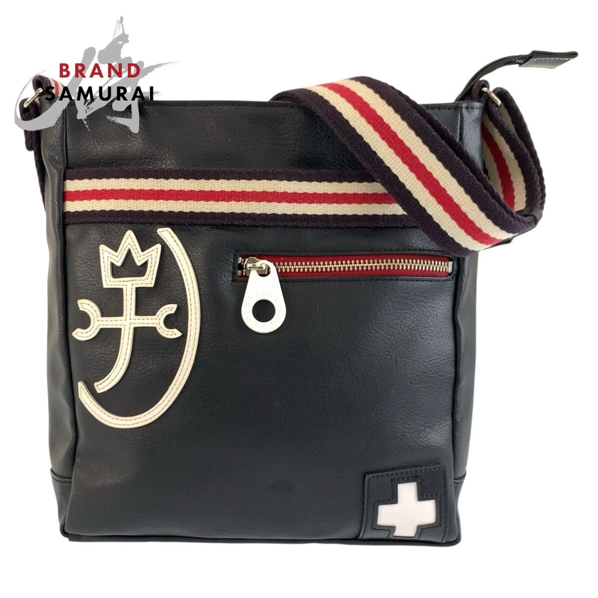 美品 JC de CASTELBAJAC カステルバジャック パンセ ブラック 黒 レザー ショルダーバッグ ポシェット メンズ 603983【中古】 18,816円