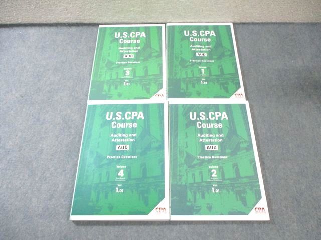 CPA会計学院 米国公認会計士 AUD Practice Questions Volume1-4 ver.1.01 2025年合格目標 すべて状態良品 計4冊 045M4D