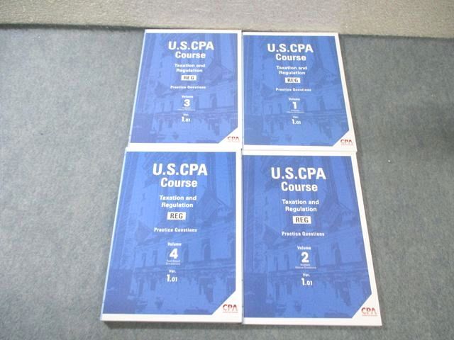 CPA会計学院 米国公認会計士 REG Practice Questions Volume1－4 ver.1.01 2025年合格目標 すべて状態良品 計4冊 050M4D