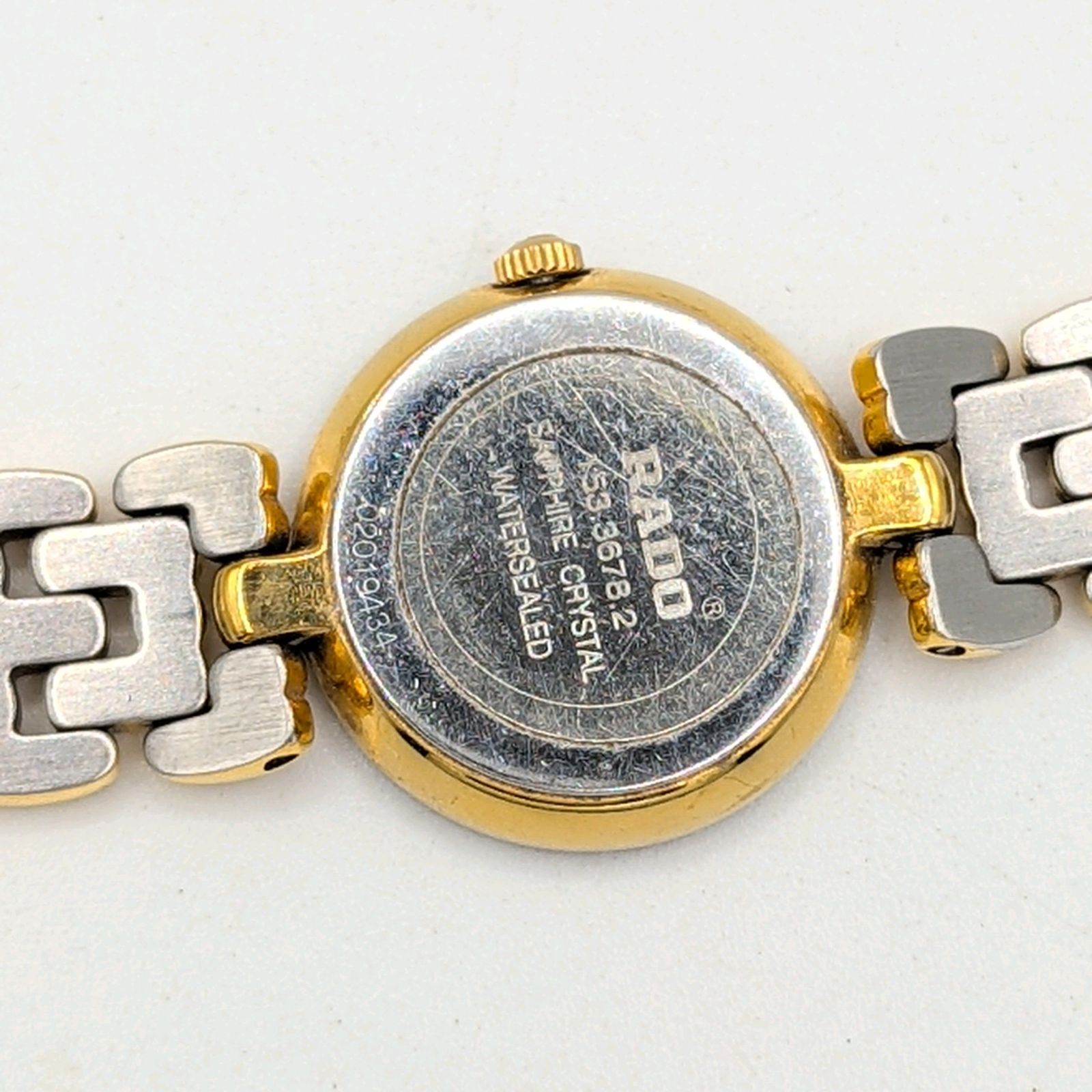 RADO jubile 153.3678.2 Watch QZ Ladies Gold Black Dial Y2K 00S
