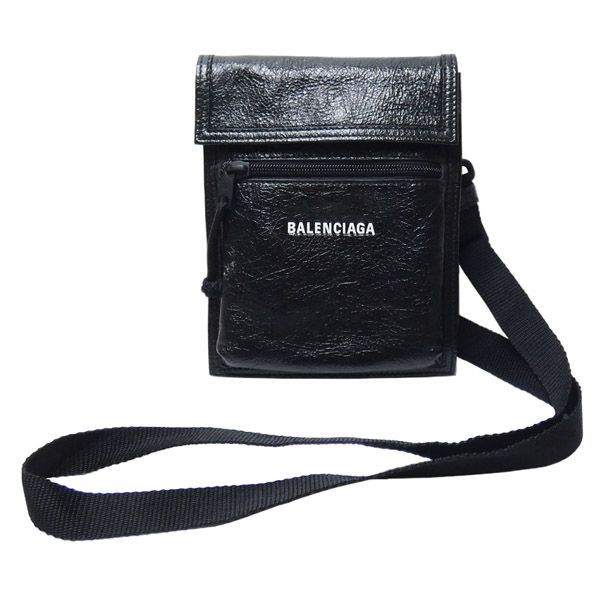 バレンシアガ　BALENCIAGA　レザー　エクスプローラー　ポシェット/ショルダーバッグ　655982　ブラック