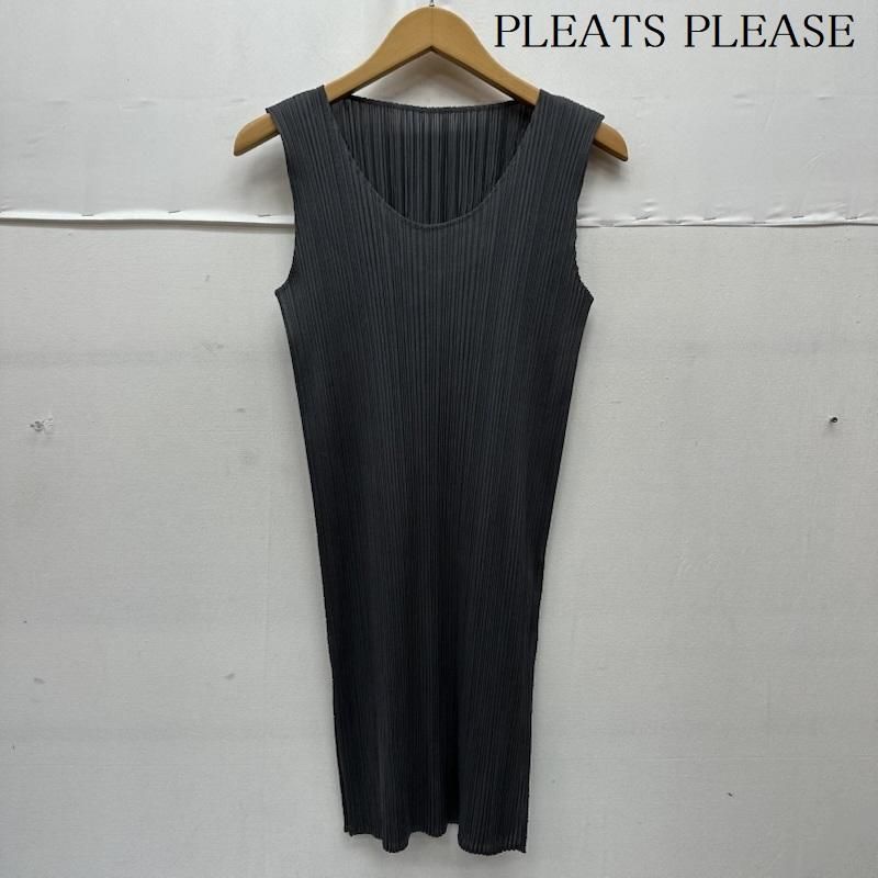 プリーツプリーズ ISSEY MIYAKE プリーツ加工 ノースリーブ サイド 