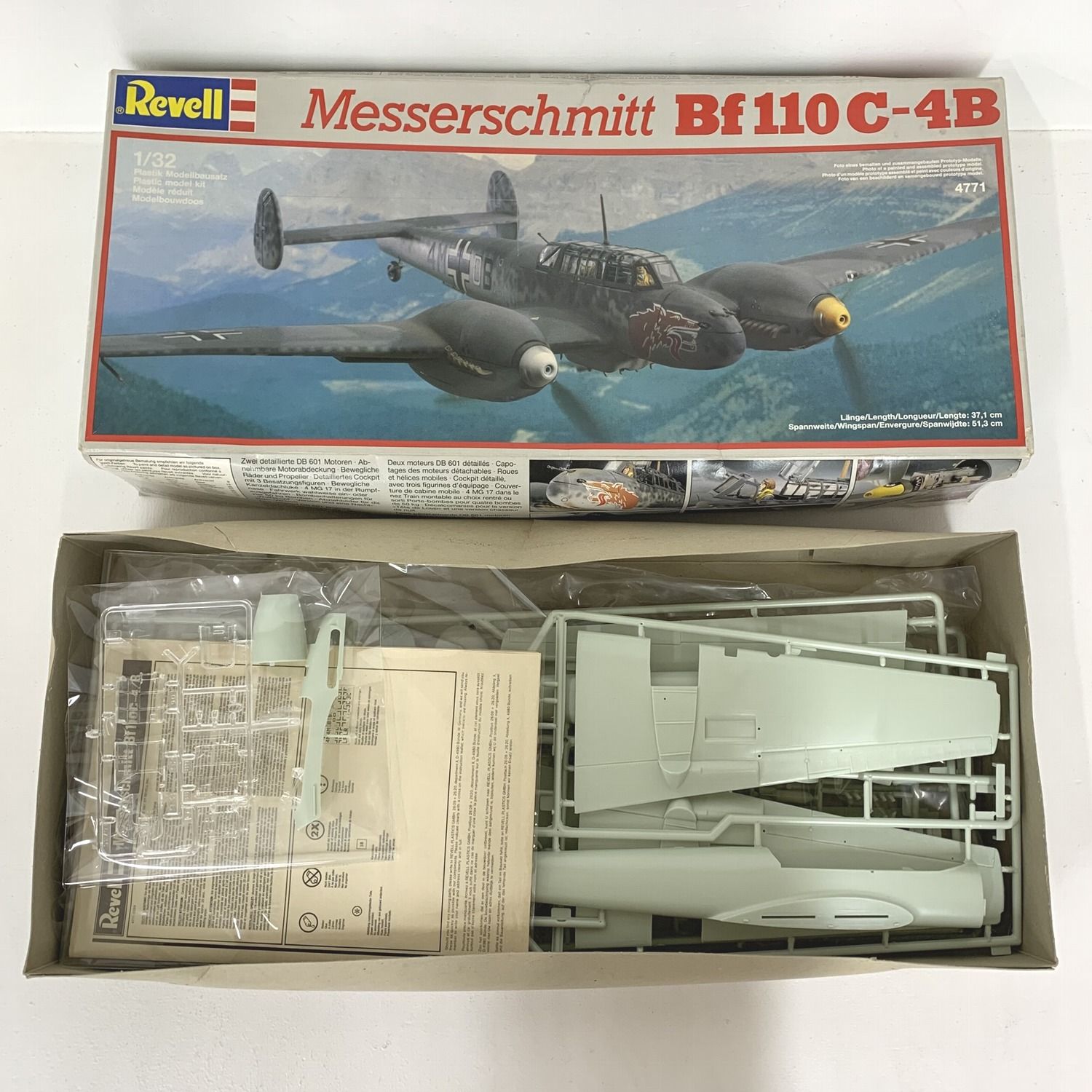 [Kakogawa Logistics] Used Junk Handling 1/32 Messerschmitt Messerschmitt Bf 110 C-4B Revell Level 4771 Plastic Model.. [730]