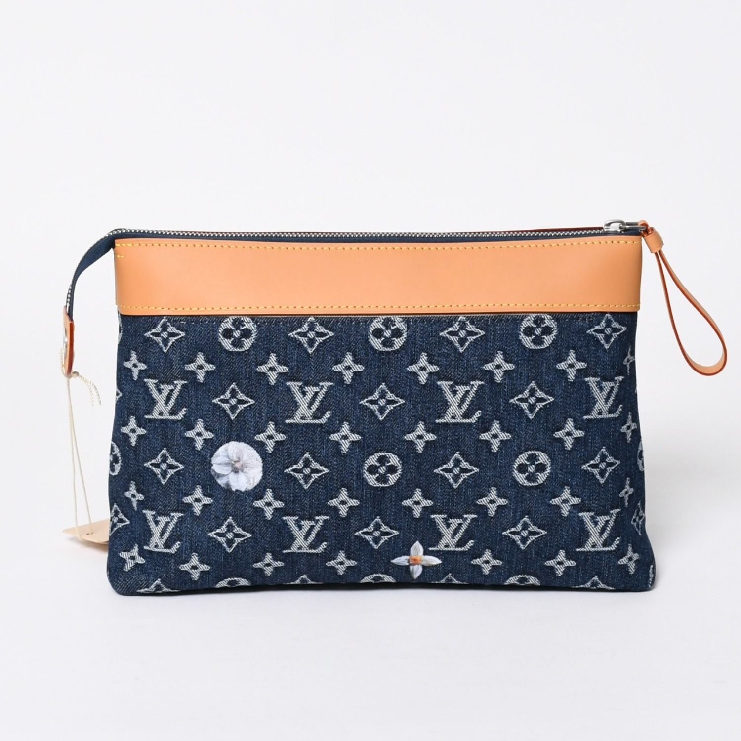 新品未使用品 LOUIS VUITTON ルイヴィトン ハンドバッグ クラッチバッグ M27559 ポシェット・ヴォワヤージュ モノグラムデニム 中古 4a006421