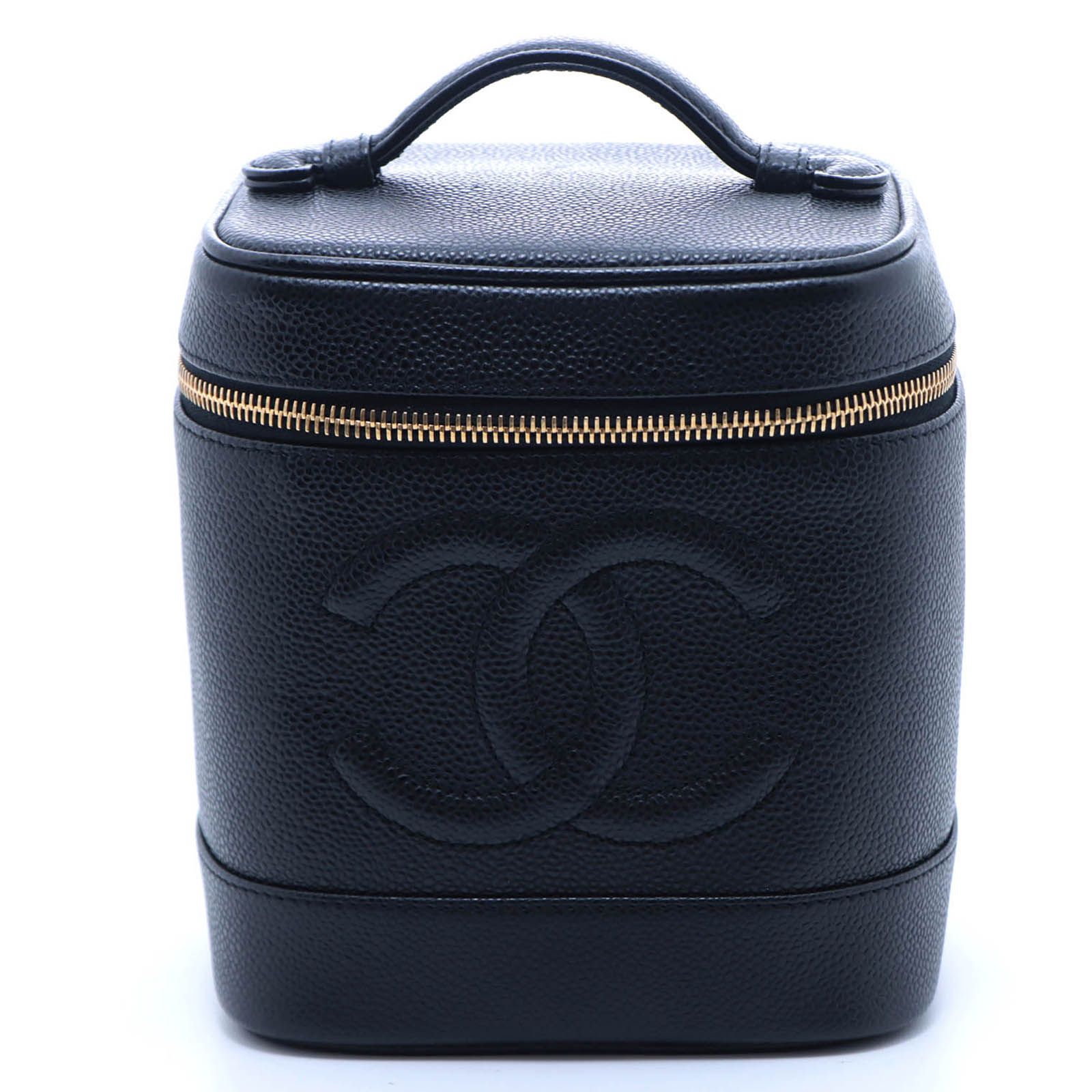 CHANEL シャネル 縦型バニティ A01998 ハンドバッグ キャビアスキン ブラック/GP レディース【中古】【432】 87,665円