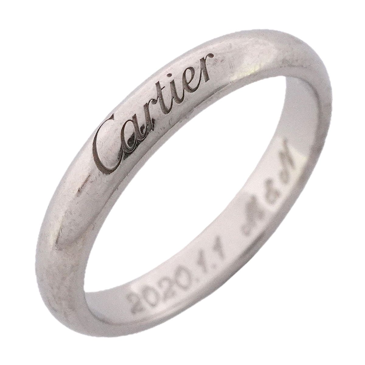 【6jgb0860】カルティエ リング Cドゥ Pt950 プラチナ ＃49【中古】レディース 48,516円