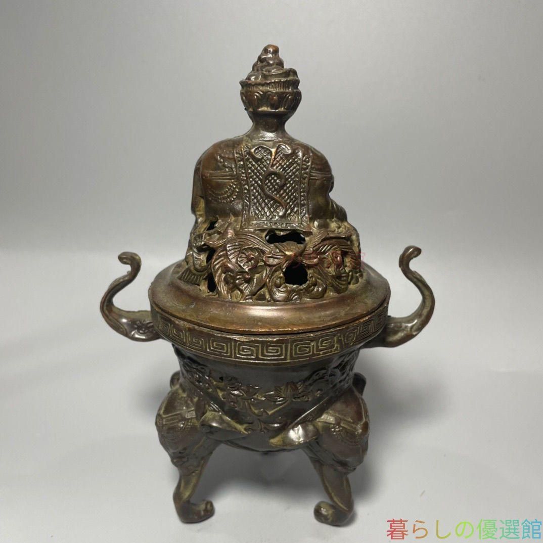 【上品】吉祥象 香炉 仏具 香道具 仏堂用 工芸品 美術品 置物zw427